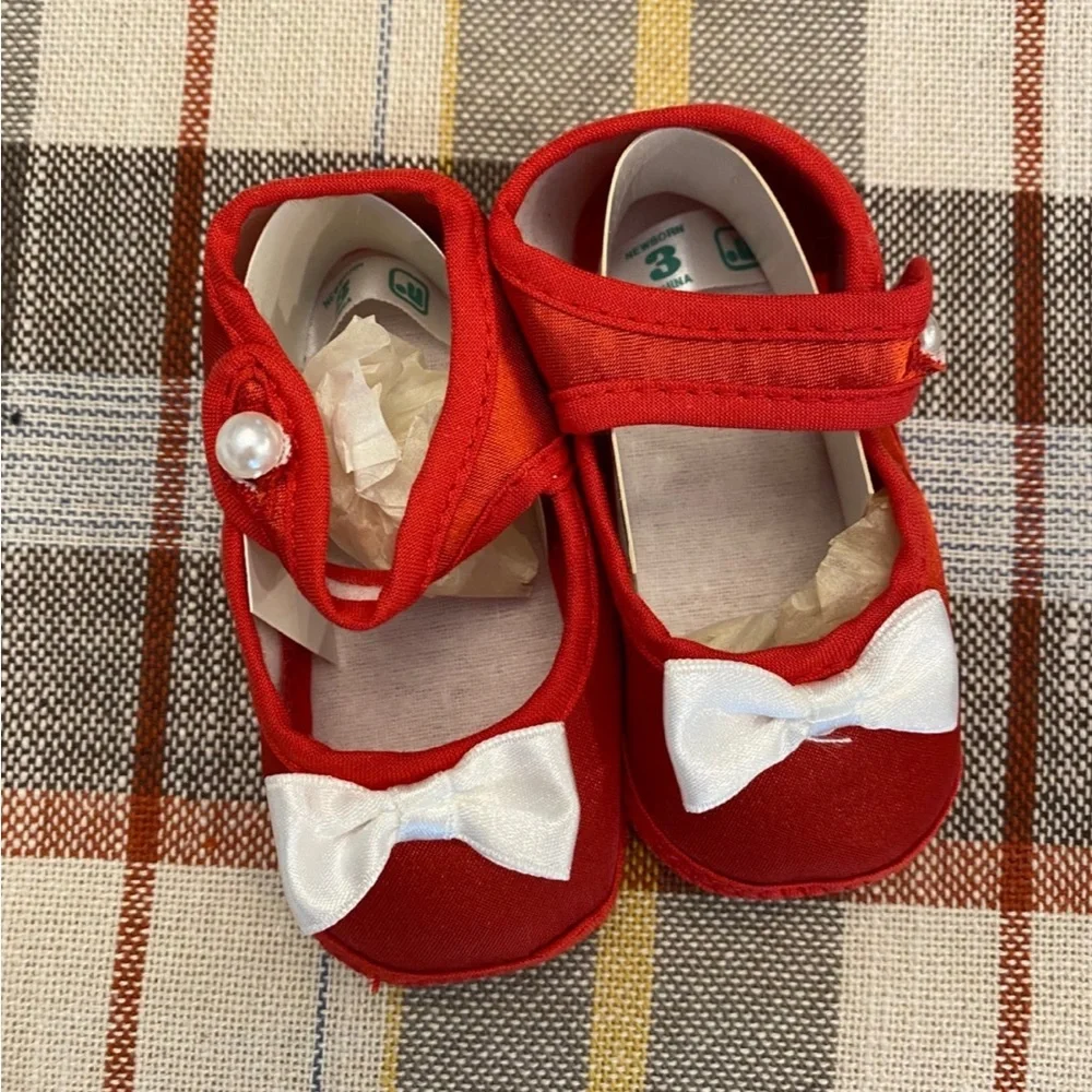 Cradle Kicks vintage red baby shoes